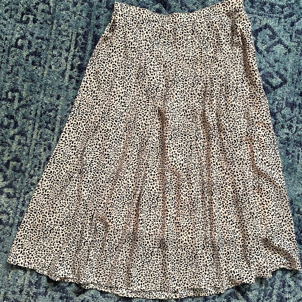Leopard Flowy Skirt